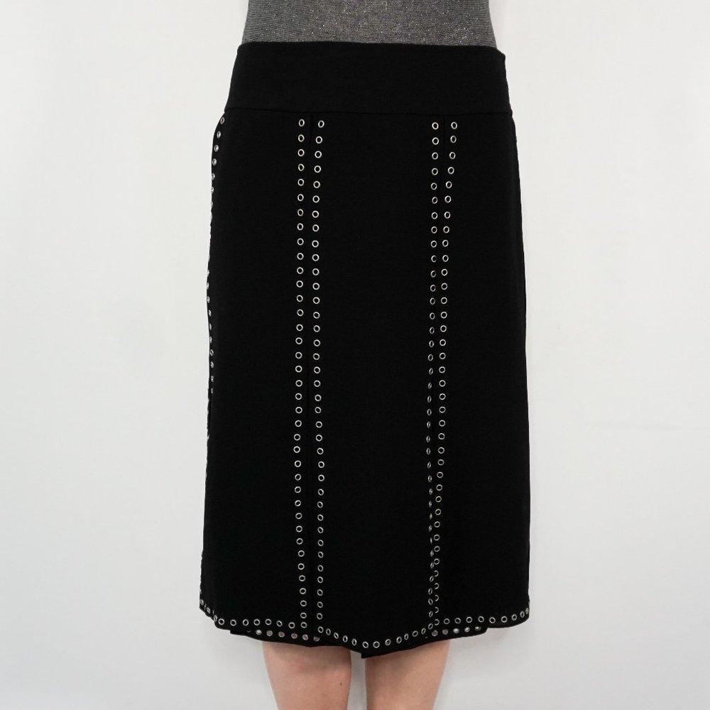 MICHAEL KORS COLLECTION Metal Eyelet Layered Skirt - Picture 3 of 8